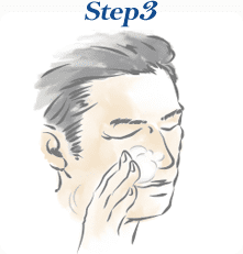 Step3：将泡沫敷于面部
